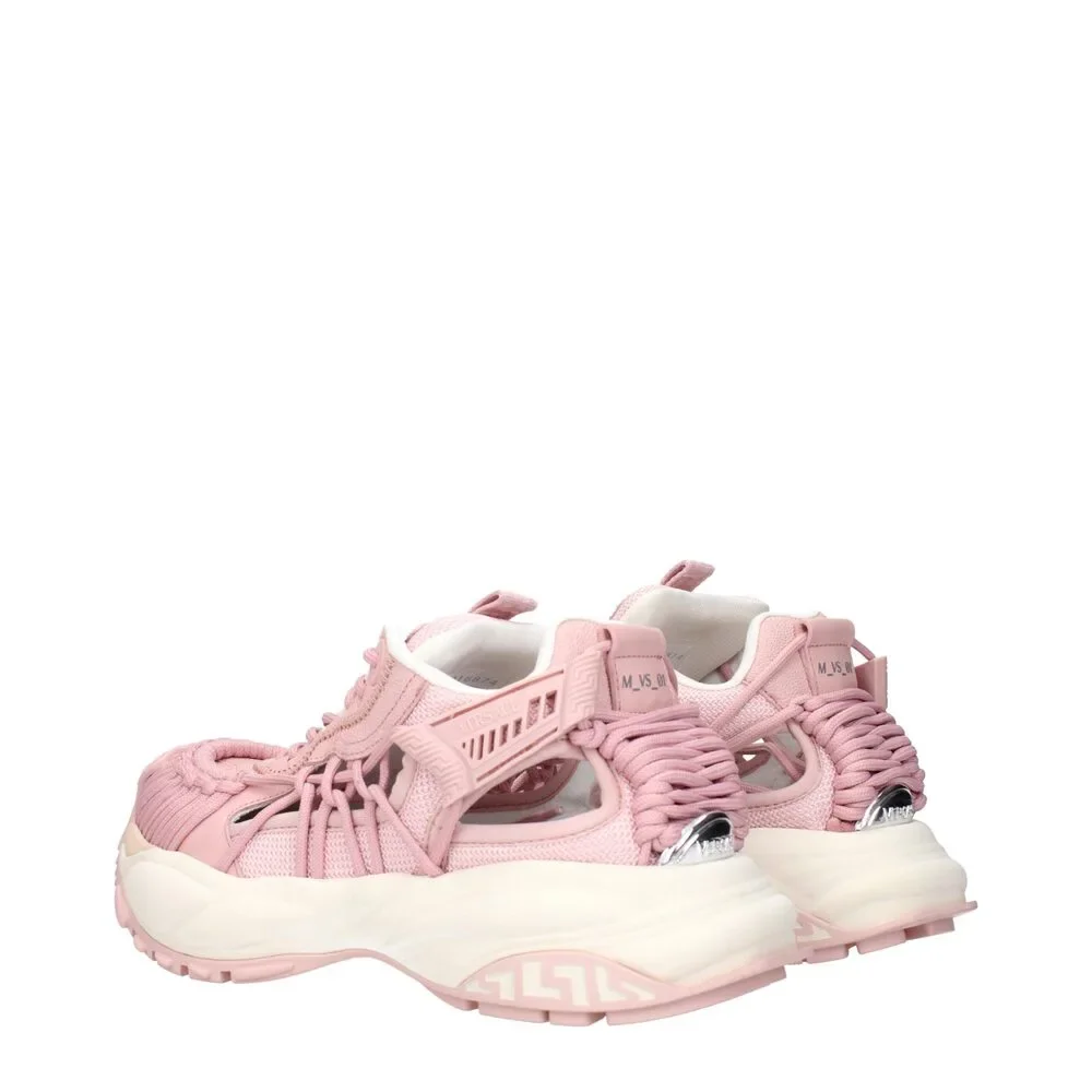 Versace Pink Leather Chunky Sneakers - Picture 4 of 6